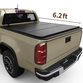 3-fold Autosaver88 199449215554 6.2ft Frp Hard Tonneau Cover For 2015-22 Chevy Colorado/ Gmc Canyon Truck