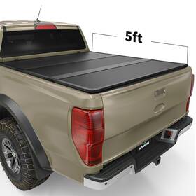 Beyshlad0u Autosaver88 5ft Hard Tri-fold Tonneau Cover For 2019-2022 2023 Ford Ranger Truck Bed With Lamp