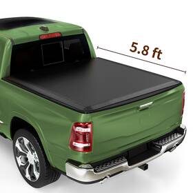 Beyshlnaa4 Autosaver88 5.8 Ft Bed Soft Tri-fold Tonneau Cover For 14-18 Chevy Silverado/gmc Sierra 1500