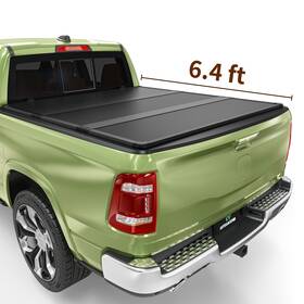 Beysht5edq Autosaver88 6.4ft Hard 3-fold Tonneau Cover For 2003-2025 Dodge Ram 1500 2500 3500 With Lamp