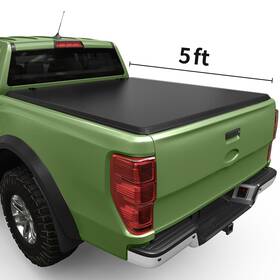 Beyshwiu9s Autosaver88 5 Ft Soft Roll Up Tonneau Cover For 2019-2023 2024 Ford Ranger Xl Xlt Truck Bed