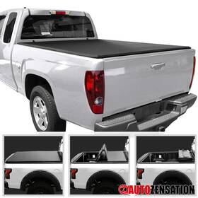 Autozensation 841808197017 Fit 2004-2012 Chevy Colorado Canyon 6ft Soft Truck Bed Quad Fold Tonneau Cover