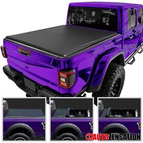 Autozensation 841808198618 Fit 2020-2024 Jeep Gladiator Jt 5ft 60 Inch Soft Roll-up Truck Bed Tonneau Cover