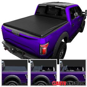 Autozensation 841808198687 Fit 2015-2024 Ford F150 Super Crew 5.5ft Soft Roll-up Truck Bed Tonneau Cover
