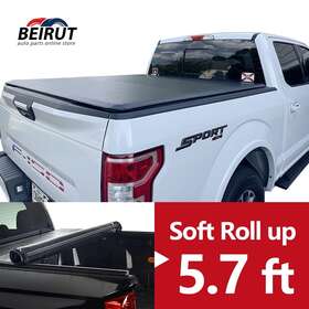 Chf-nh017f Beaot 5.7ft Soft Roll Up Tonneau Cover For 2011-2018 Dodge Ram 1500 2500 3500 67.4ftft