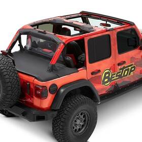 Bestop 90035-35 For Jeep Wrangler 2018-2024 Duster Soft Roll Up Deck Cover