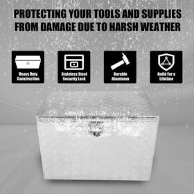 1s3272 Better-autoparts 36 Inch X24 X25 Aluminum Pickup Truck Trunk Bed Tool Box Trailer Storage Lock Silver