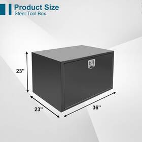 1s3445 Better-autoparts 36 Inch X23 Heavy Duty Underbody Truck Box Black Steel Trailer Storage