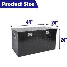 1s3466 Better-autoparts 44 Inch X24 Aluminum Pickup Truck Trunk Bed Tool Box Underbody Storage Lock