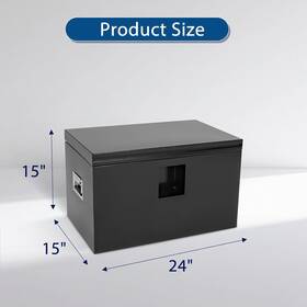 1s3729 Better-autoparts 24 Inch X15 Steel Truck Bed Tool Box Trailer Tongue Storage Organizer Chest