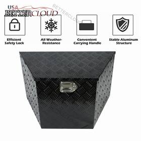 C13138 Bettercloud 29 Inch X16.5 X18 Black Aluminum Pickup Truck Bed Trunk Storage Trailer Tongue Tool