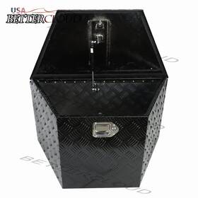 C13152 Bettercloud 29 Inch Aluminum Stripe Plated Tool Box Trailer Organizer For Pickup Truck Bed