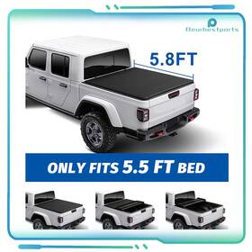 Be152sa34s308 Beurbestparts 5.8ft Soft 3-fold Tonneau Cover For 2019-2024 Chevy Silverado Gmc Sierra 1500
