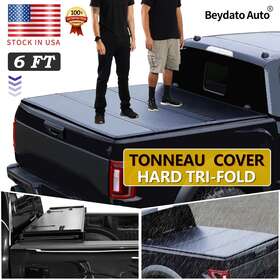 Ricp-nh081 Beydato Auto 6ft Frp Hard Tri-fold Tonneau Cover For 2019-2024 Ford Ranger Truck Bed With Lamp