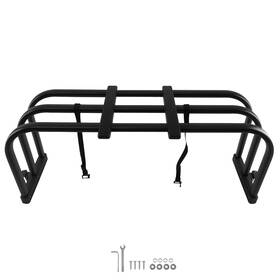 Pbhd74 Bfo Adjustable Bed Extender For Pickup 49-61in Aluminum Black 180 Flip Design