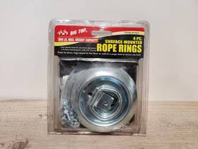 97767 Big Top New Four Piece Surface Mounted Rope Rings Tied Down 800 Hundred Pound Capacity