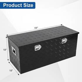 Tl67558 Blackhorse-racing 44 Inch X18 Aluminum Pickup Truck Trunk Bed Tool Box Underbody Storage Lock