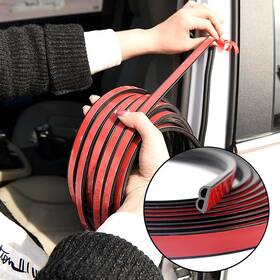 Boaosi 731716529416 52.4ft Car Door Seal Strip B Shape Automotive Weather Stripping Red