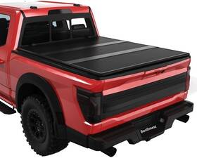 Bosllmest A140201 5.5ft Hard Tri-fold Tonneau Cover Styleside Pickup Truck Bed Fit For 2015-2024 F