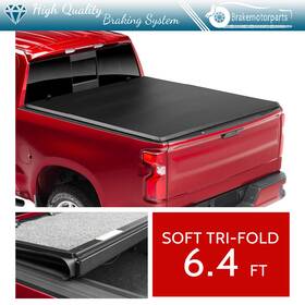 Bra152312oke Brakemotorparts Soft Tri-fol Tonneau Cover 6.4ft Fits 2009-18 Ram 19-23 Heavy Duty 2019 Classic