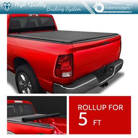 Bra152313oke Brakemotorparts Soft Roll Up Tonneau Cover 5ft For 2016 2017 2018-2023 Toyota Tacoma
