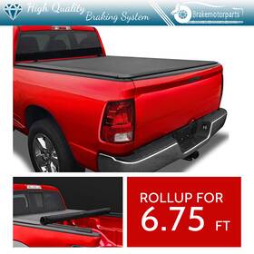 Bra154183oke Brakemotorparts Soft Roll Up Tonneau Cover 6.75ft For 2017-2023 Ford F-250/350/450 Super Duty