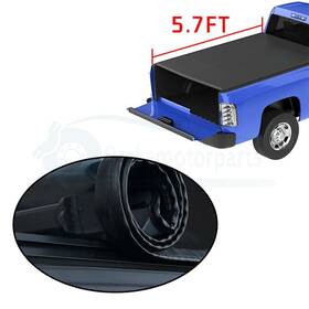 Bra162315oke Brakemotorparts Roll Up Truck Bed Tonneau Cover Fits 09-21 Dodge Ram 1500 5.7ft