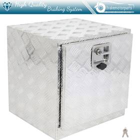 Bra183169oke Brakemotorparts Aluminum 18 Inch X 17 X18 Storage Tool Box With 2x Chain For Truck Garage Home Office