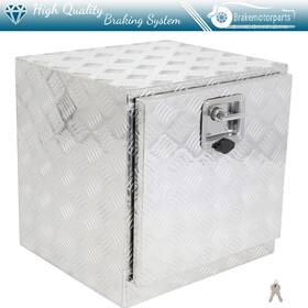 Bra183169oke12881953 Brakemotorparts Aluminum 18 Inch X 17 X18 Storage Tool Box With 2x Chain For Truck Garage Home Office