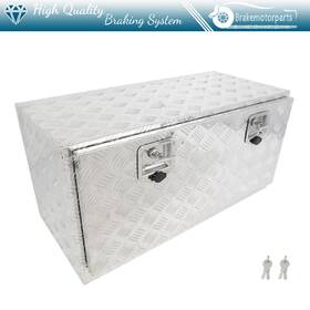 Bra183173oke Brakemotorparts Aluminum Storage Tool Box With 2x Chain For Truck Garage Home Office 36 Inch X 17 X18