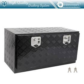 Bra183174oke Brakemotorparts Aluminum 36 Inch X 17 X18 Storage Tool Box With 2x Chain For Truck Garage Home Office