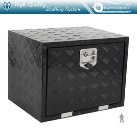 Bra18317612963030oke Brakemotorparts Aluminum 24 Inch X 18 X18 Storage Tool Box With 2x Chain For Truck Garage Home Office