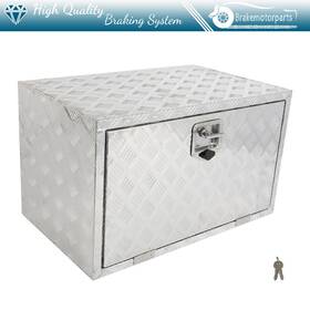 Bra183177oke Brakemotorparts Aluminum Storage Tool Box 30 Inch X 18 X18 With 2x Chain For Truck Garage Home Office