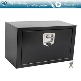 Bra183190oke Brakemotorparts Aluminum Storage Tool Box 24 Inch X12 X14 With 2x Chain 1x Lock For Truck Garage Home