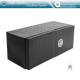 Bra183206oke Brakemotorparts 48 Inch X18 Aluminum Storage Tool Box For Garage Rv With 2x Chain And Dovetail Lock