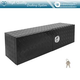 Bra183207oke Brakemotorparts 60 Inch X18 Aluminum Storage Tool Box For Truck Rv With 2x Chain And Dovetail Lock