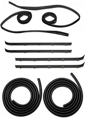 Branded 749607915965 Front Door Window Molding Rubber Felt Trim Seal Weather Black