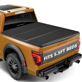 M042101f Bryght-88 For 2015-2025 Ford F150 Waterproof 3-fold 5.5ft Hard Truck Bed Tonneau Cover