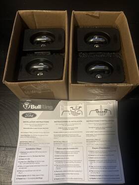 Vfl37-9000 Bully A64-b 4-bull Ring Truck Bed Tie Down Anchors Retractable Fits 2014-19 Ford F150-f350