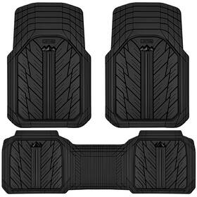 Jd618x-bk1-3p-v5 Car Pass Heavy Rubber Floor Mats Deep Universal Fit All Black