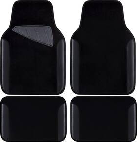 Zt-0038sc-bk1-4p35 Car Pass Waterproof Universal Fit Floor Mats Faux Leather All Black