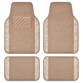 Zt-0606-be1 Car Pass Bling Mats Shining Diamond Carpet Crystal Rhinestones Beige
