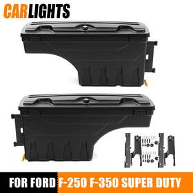 C-02isc1210tbk Carlights 2xrear Truck Bed Storage Box Toolbox Lh Rh Fit For 17-20 Ford F-250 F-350 Pickup