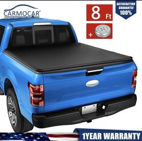 Cmr82037 Carmocar For 2014-2023 Chevy Silverado Gmc Sierra 8ft Soft Roll Up Truck Tonneau Cover