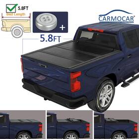 H212-cmh82018-kw Carmocar 5.8 Ft Short Bed Hard Tri-fold Tonneau Cover For 2009-2018 Ram 1500 2500 3500