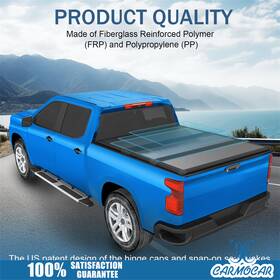 Cmh82030 Carmocarshop For Chevy Silverado Gmc 2007-2023 Sierra 5.8 Ft Hard Tri-fold Tonneau Cover