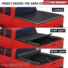 Carmorecar2017 H072 6.5 Ft Short Lock Roll Up Soft Tonneau Cover For 02-08 Dodge Ram 1500/2500/3500