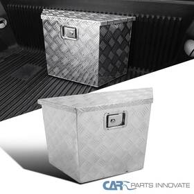 Carpartsinnovate 680750943439 28/15 Inch Truck Pick-up Silver Aluminum Tool Box Trailer Storage With Gas Lift And Lock