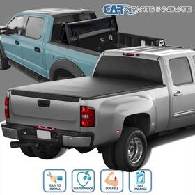 Carpartsinnovate 841808197048 Fits 2014-2018 Silverado Sierra 1500 2500hd 6.5ft Bed 4 Fold Soft Tonneau Cover