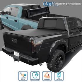 Carpartsinnovate 841808197062 Fits 2004-2015 Titan 5.5ft Truck Short Bed Soft Quad 4 Fold Tonneau Cover